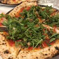 Vegan margherita with rocket on top  at puteca  in London