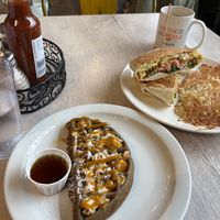 Waffle is awesome and huge  at Off The Griddle - Northeast  in Portland