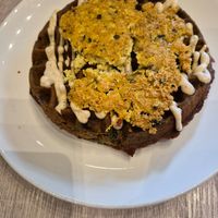 Mushroom melt waffle at Off The Griddle - Northeast  in Portland