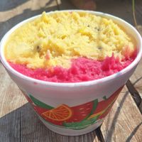 Medio litro para llevar, de frutos rojos y maracuyá 🍨🍦 at Helados Macias in Puebla