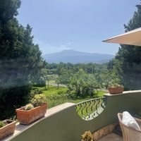 View of Mt Etna from the room terrace  at B&B La Villa in Emilia-romagna