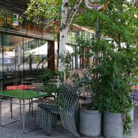 Outside seating at Cafe Kairo in Bern