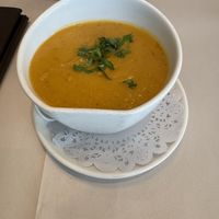 Pumpkin Soup - Vegan  at Twin Fish in Mississauga
