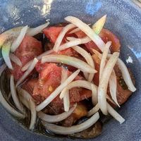 Ensalada de tomate y cebolla at Paellitas Tradición | Arroceria en Madrid in Comunidad De Madrid