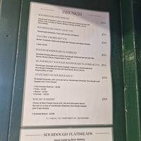 Brunch menu (V is vegan) at Nook & Noble Cafe in Ceredigion