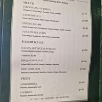 Flatbreads (V is vegan) at Nook & Noble Cafe in Ceredigion