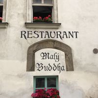 Outside  at Maly Buddha in Prague