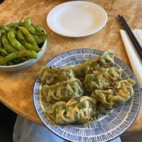 Edamame and vegan gyoza   at Day n Night in Dublin