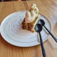 I forgot, but I think it was lemony and with cashew cream, delicious dessert! at Desoriente - Granados in Barcelona