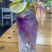 Aloe vera drink with chia seeds. Very sweet but delicious at LêLê in Berlin