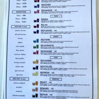 Menu   at Revive bowls + Smoothies in Washington
