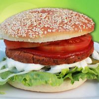 veggie burger at Veganel in Erlangen