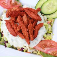 gyros salad at Veganel in Erlangen