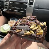 Vegan brownie  at Gregory's Coffee in Darien