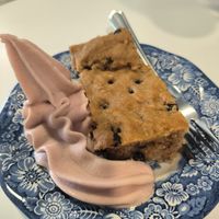 Cake and ice cream at Community Cafe in North London