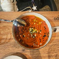 Salmorejo de remolacha at La Verdulera in Cadiz