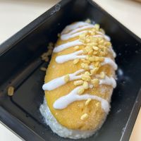 mango on sticky rice (5,80€)  at Dun Huang in Vlaanderen