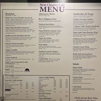 May 2026 menu  at Next Chapter Cafe in Bellingham