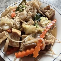 Vegan fried rice and drunken noodle   at Novi Siam Spicy in Novi