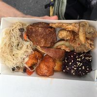 our obento lunch take out, for the plane ride back to Japan. at RuLai - Buddha Vegetarian Paradise in Taipei