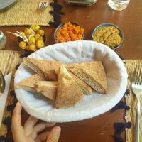 Some good bread and dips - 8/10 at El Cielo in Chefchaouen