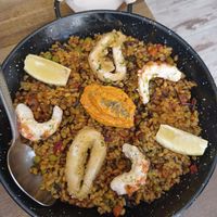 Paella at Bubita Bar in Barcelona