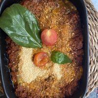 Lasagna at Bubita Bar in Barcelona