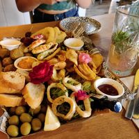 Tapas platter at Bubita Bar in Barcelona