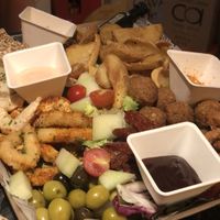 Mixed tapas board at Bubita Bar in Barcelona