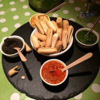 the dips from the tapas menu at Bubita Bar in Barcelona