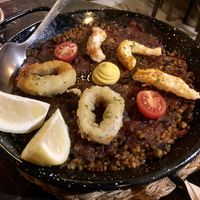 Paella - fab!  at Bubita Bar in Barcelona