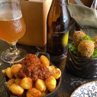 Gnocchi and Croquetas   at Bubita Bar in Barcelona