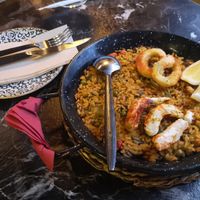 vegan paella de marisko at Bubita Bar in Barcelona