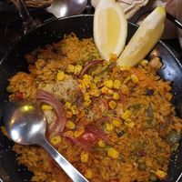"Chicken" paella at Bubita Bar in Barcelona