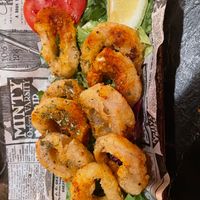 "Calamari" - Tapioca & konjac rings, garlic & parsley at Bubita Bar in Barcelona