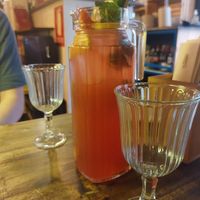 Jarra of the Venus sangria (3 glasses each) at Bubita Bar in Barcelona