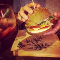 Delicious sangria with sandwich ";Luigi"; at Bubita Bar in Barcelona