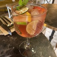 Glass of sangria   at Bubita Bar in Barcelona