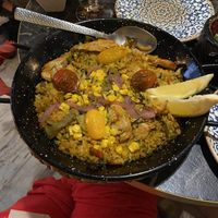 Chicken paella   at Bubita Bar in Barcelona
