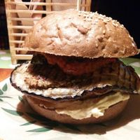 Burger at Bubita Bar in Barcelona