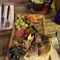 Cheeseboard and a lot of olives (didn’t know they were included in the board already)  at Bubita Bar in Barcelona