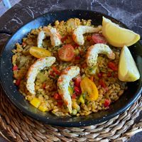 Prawn paella   at Bubita Bar in Barcelona