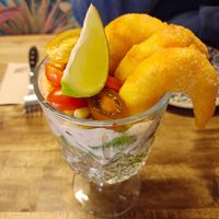 Copa de gambas vegana at Bubita Bar in Barcelona