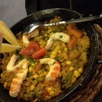 Paella "frutti di mare" #Veganuary at Bubita Bar in Barcelona