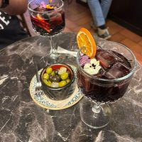 “Jessica” sangria and olives   at Bubita Bar in Barcelona