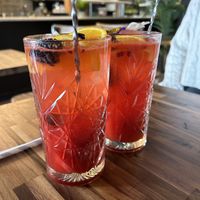 Berries and lemon non-alcoholic drinks  at Bubita Bar in Barcelona