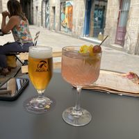 Beer and Lola Sangria Cocktail  at Bubita Bar in Barcelona