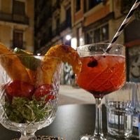 Prawn cocktail and monalisa sangria at Bubita Bar in Barcelona