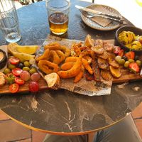 Vegan seafood tapas selection  at Bubita Bar in Barcelona