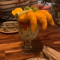 My non-vegan friend was amazed by these faux prawns  at Bubita Bar in Barcelona